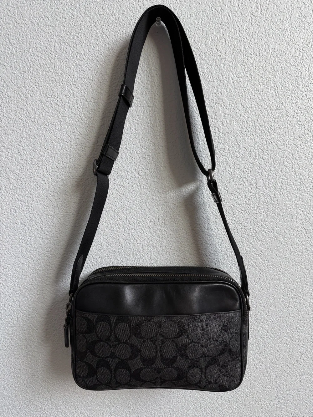 Coach Graham Black Signature Crossbody Bag